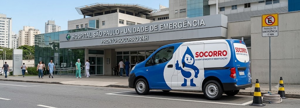 Profissional realizando Desentupimento e Manutenção Preventiva para Hospitais, Clínicas e Postos de Saúde em Blumenau