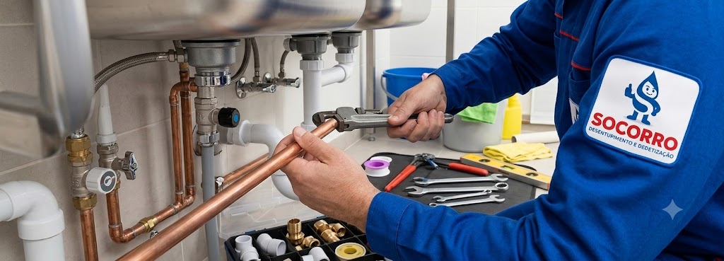 Profissional realizando Serviços de Hidráulica em Blumenau